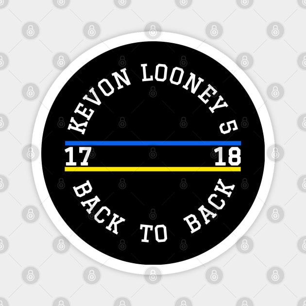 Kevon Looney 5 Back To Back Championship 2017 - 2018 Magnet by Traditional-pct